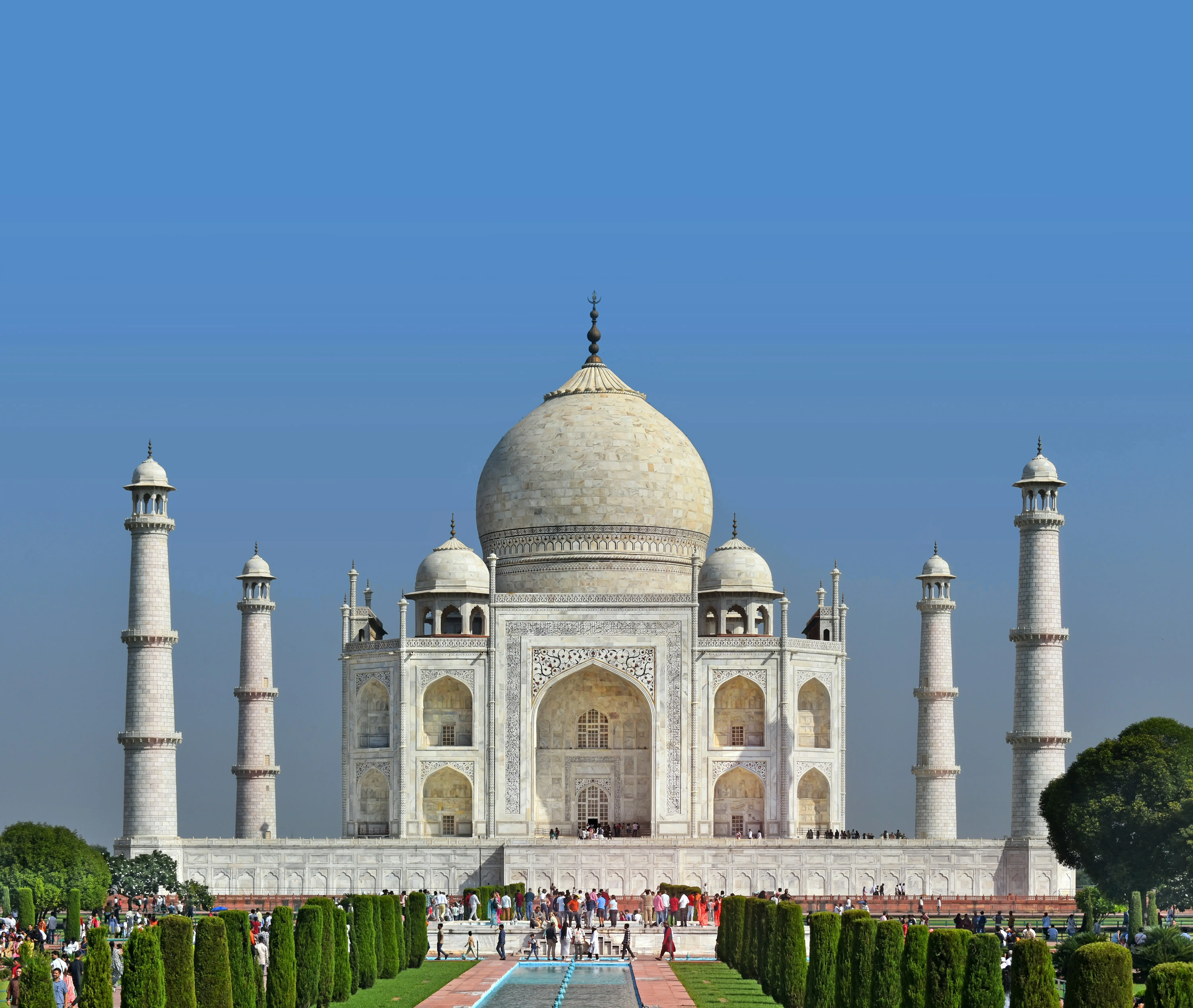 Images of The Taj Mahal, an iconic building in India